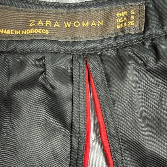 ZARA WOMAN gray sleeveless dress A-line skirt size S gray, black and red color - Picture 4 of 16